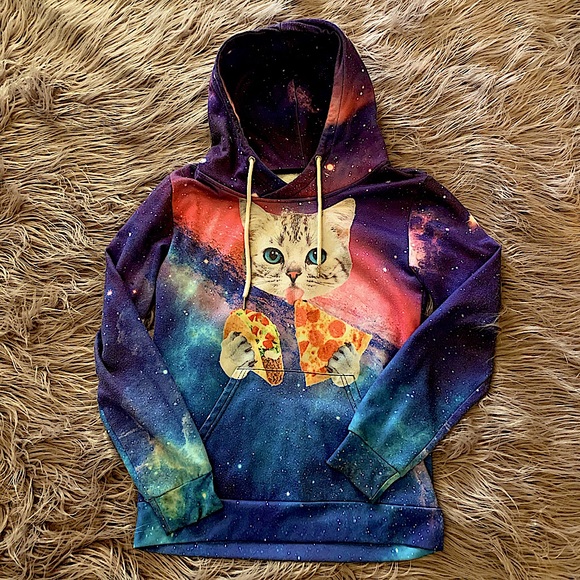 Cat taco sweatshirt worn once size men’s small - Picture 1 of 3